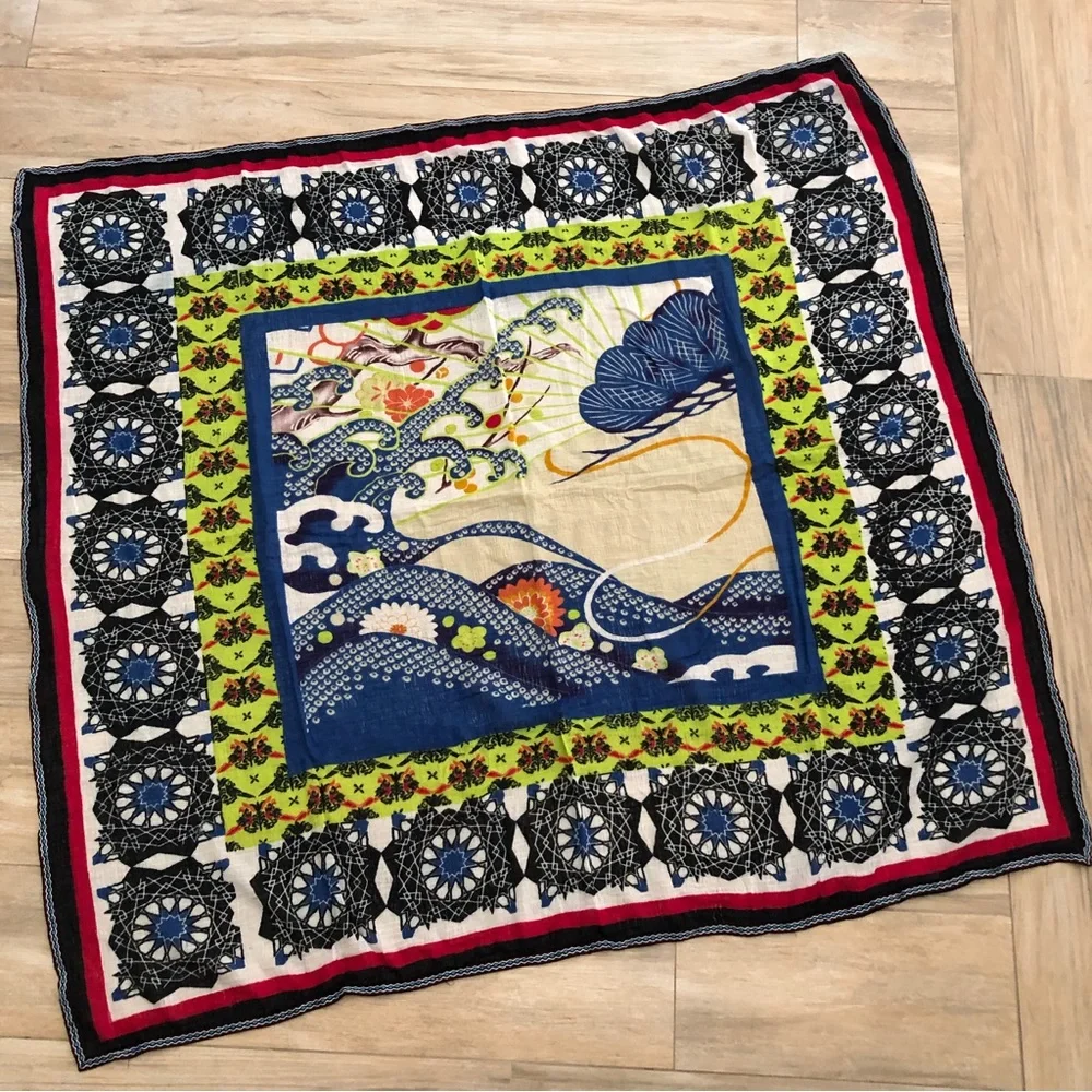 Oversized Asian Inspired Scarf